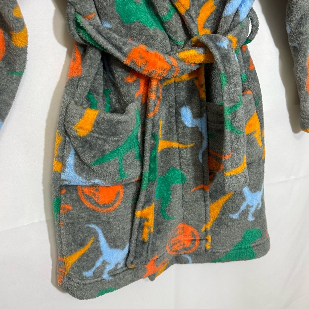 Jurassic World Kids Fleece Robe Dinosaur Print - Boys Size 6/7 - Picture 11 of 14